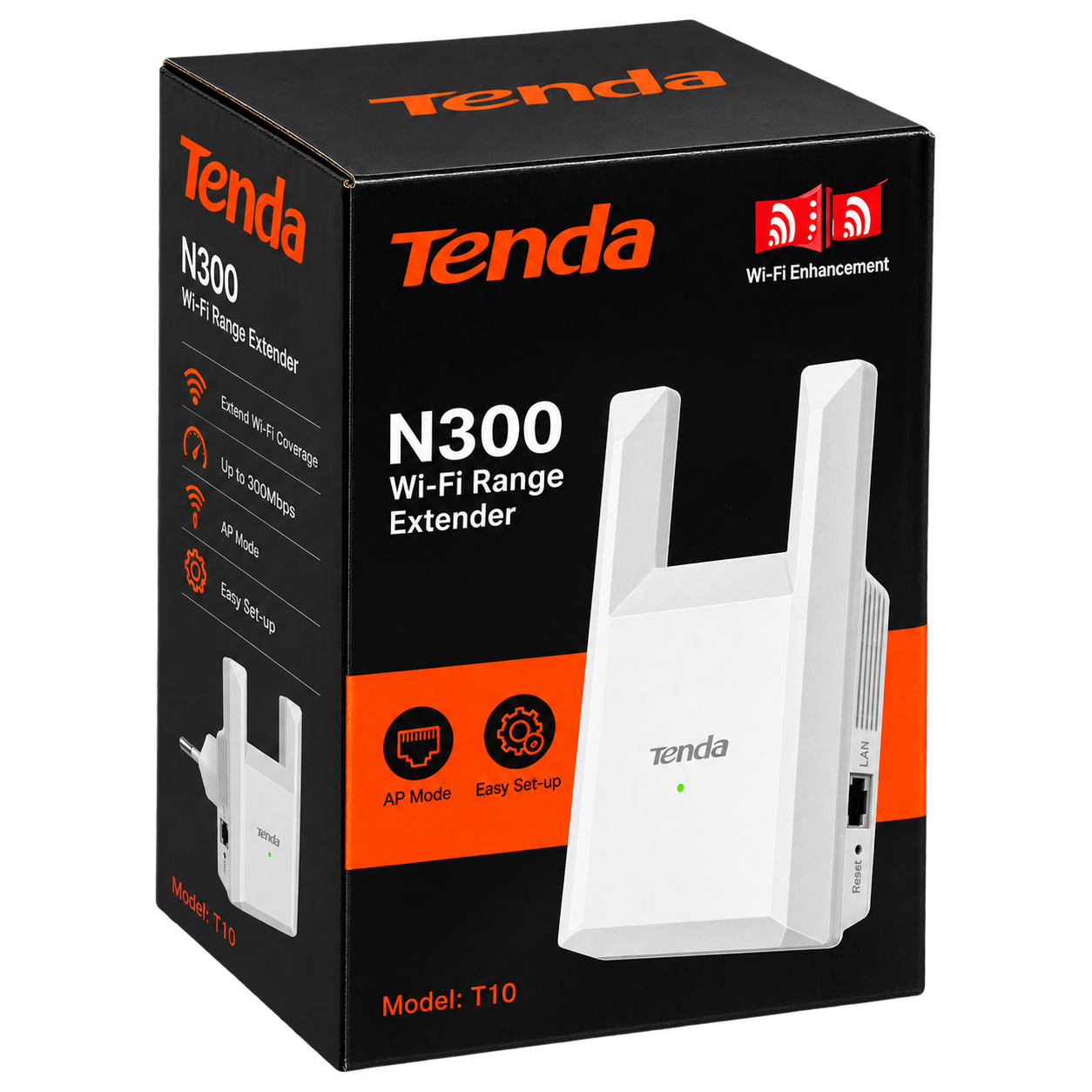 Tenda T10 N300 Wi-Fi Range Extender 300Mbps with Ethernet from Al-Samman Computer Jordan